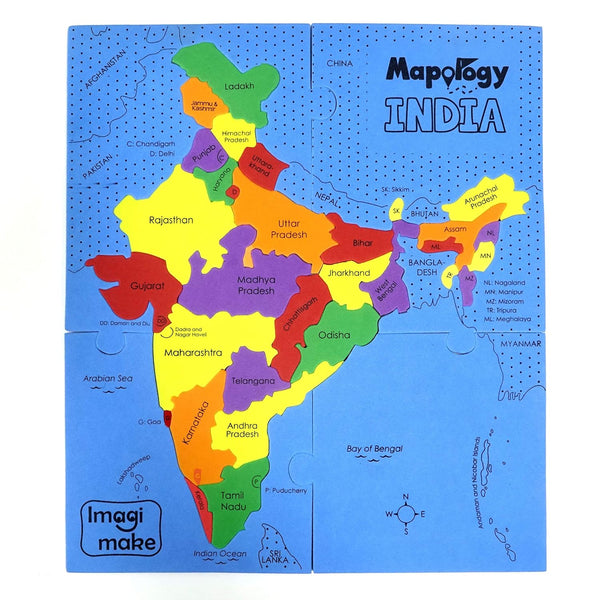 Playful India Map Puzzle Learning