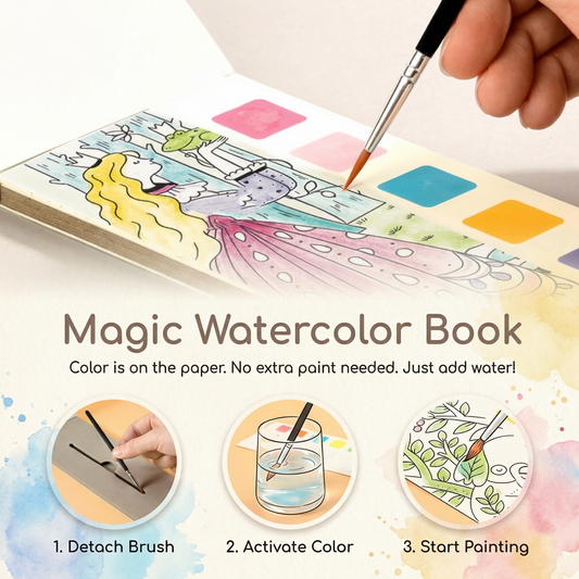 Portable Watercolour Painting Book With Palette
