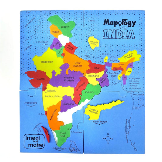 Playful India Map Puzzle Learning